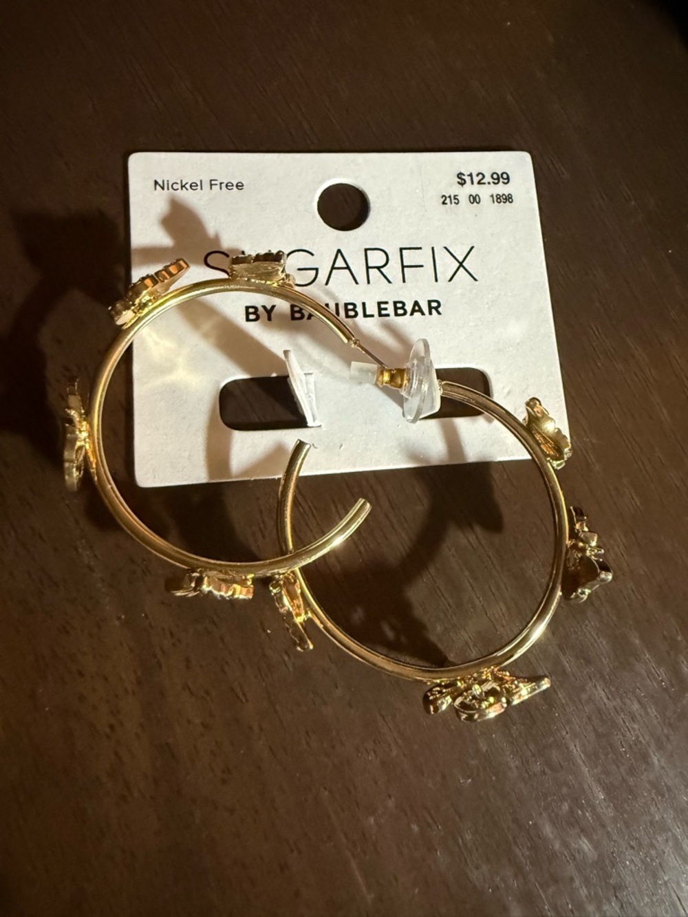 Sugarfix by Baublebar Gold Hoop Earrings with Decorative Charms